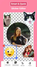 簡単ステッカーメーカー：写真編集 screenshot
