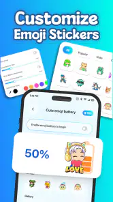 絵文字バッテリーアイコンをカスタマイズ screenshot
