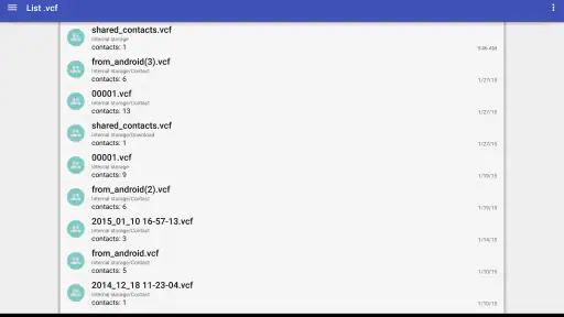 連絡先 VCF screenshot