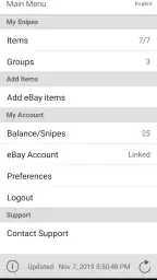 Auction Bid Sniper for eBay screenshot