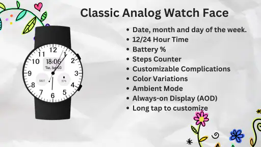 Classic Analog Watch Face screenshot