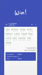 Cryptogram - puzzle quotes screenshot