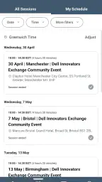Dell Technologies Events screenshot