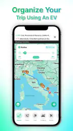 EV charging stations Map Trip screenshot
