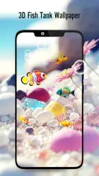 Fish On Screen 3D Wallpaper screenshot