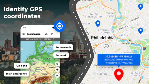 GPS 지도 및 GPS 좌표 screenshot