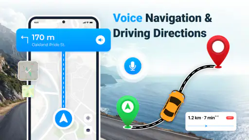 GPS 지도 음성 내비게이션 앱 screenshot
