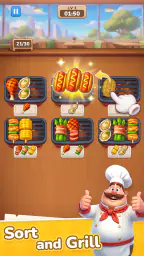 Grill Master: 음식 정렬 퍼즐 screenshot