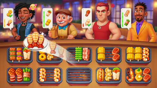 Grill Master: 음식 정렬 퍼즐 screenshot