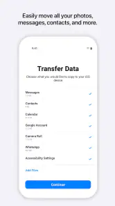 iOS로 이동 screenshot