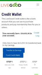 Livegood app screenshot
