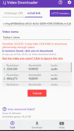 Lj 비디오 다운로더 (m3u8/mp4/mpd) screenshot