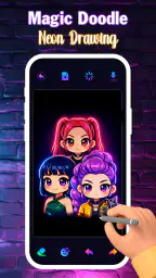 Magic Doodle: Neon Drawing screenshot