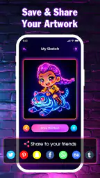 Magic Doodle: Neon Drawing screenshot