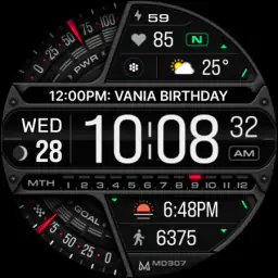 MD307 Digital watch face screenshot