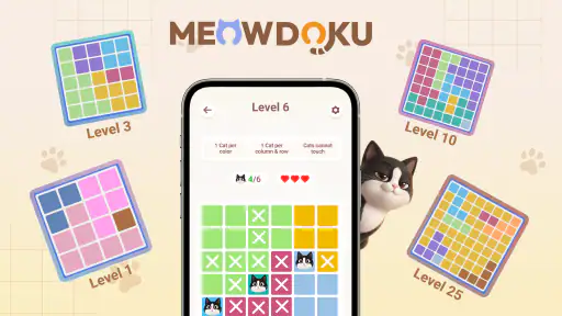 Meowdoku: 두뇌 퍼즐 게임 screenshot