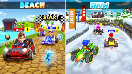 Mini Car Racing - 자동차게임 screenshot