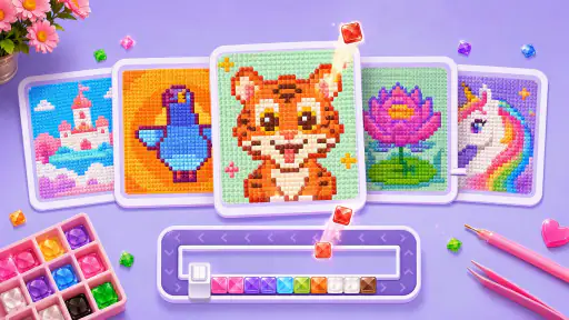 Pixel Gem Loop: Coloring Game screenshot