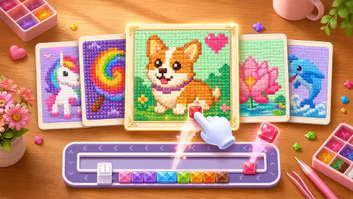 Pixel Gem Loop: Coloring Game screenshot