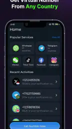 SMS 인증 가상전화번호 임시번호 SmsCode screenshot