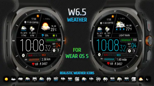 Weather watch face W6.5 screenshot