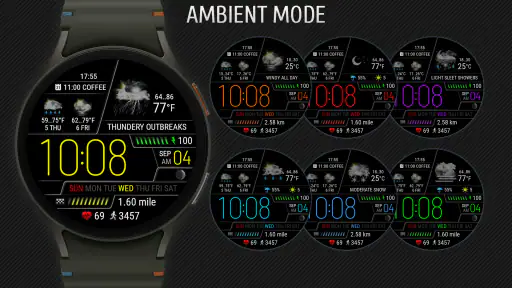 Weather watch face W6.5 screenshot