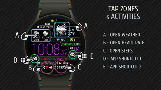 Weather watch face W6.5 screenshot