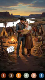 Wild West Color by Number Book screenshot