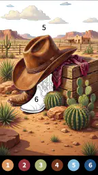 Wild West Color by Number Book screenshot