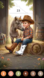 Wild West Color by Number Book screenshot