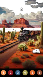 Wild West Color by Number Book screenshot