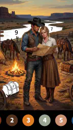 Wild West Color by Number Book screenshot