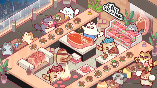 고양이 스낵바 : 힐링 시뮬레이션 게임 screenshot