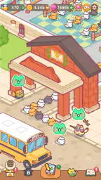 고양이 학교 : 귀여운 방치형 타이쿤 게임 screenshot