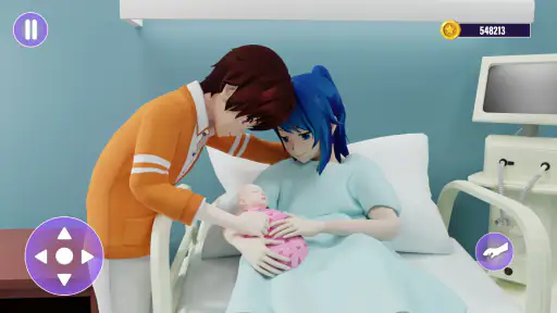 임신 한 엄마 시뮬레이터 : 애니메이션 소녀 가족 생활 screenshot