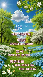 좋은 아침 & 좋은 아침 인사말 카드 screenshot