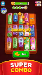 포켓 정렬 (Pocket Sort): 동전 병합 퍼즐 screenshot