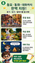 한글공부(따라쓰기, 띄어쓰기, 문장연습, 학습동요) screenshot