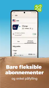 Airalo eSIM Reise og Internett screenshot