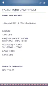 Aircraft Status screenshot