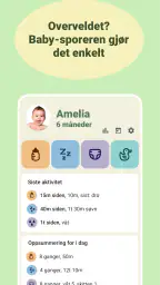 Baby tracker - amming og søvn screenshot