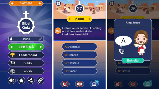 Bibelen Quiz - Bibel Trivia screenshot