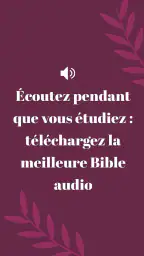 Bible Louis Segond avec audio screenshot