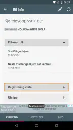 Bil Info Registreringsnummer screenshot
