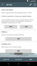 Bil Info Registreringsnummer screenshot