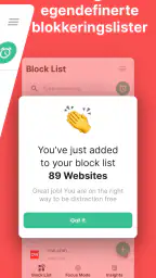 BlockSite. Unngå forstyrrelser screenshot