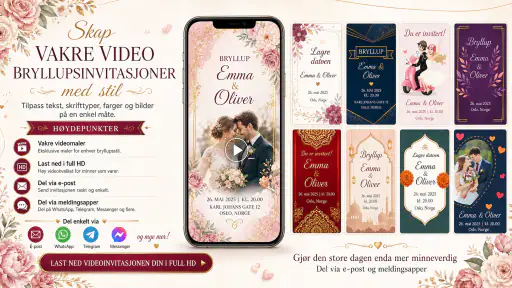 Bryllupsinnbydelse – Video screenshot