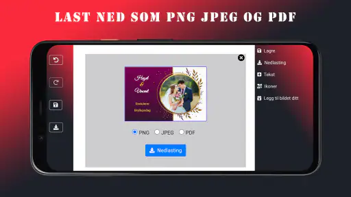 Bryllupsinvitasjon screenshot