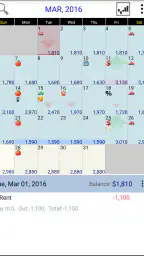 Budget Calendar screenshot