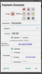 Budget Calendar screenshot